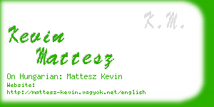 kevin mattesz business card